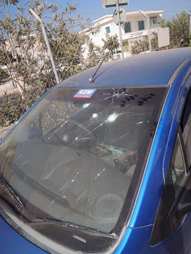 Zypern-Beschossenes-Einsatzfahrzeug