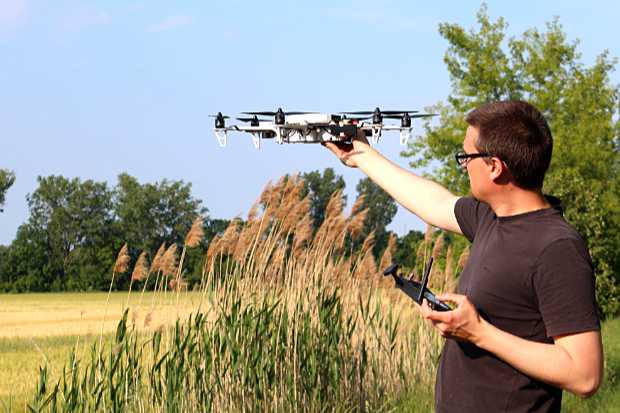 Drone in use for nest searching